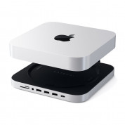 Satechi Aluminium USB-C Stand and Hub for Mac Mini - алуминиева поставка и допълнителен USB-C хъб за Mac Mini (сребрист) 3