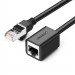 Ugreen Ethernet Extension Cable RJ45 Cat 6 FTP 1000 Mbps - удължителен Ethernet кабел (50 см) (черен) 1