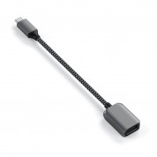 Satechi USB-C Male to USB-A 3.0 Female Adapter - алуминиев USB-A адаптер за MacBook и устройства с USB-C порт (тъмносив) 3