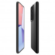 Spigen Thin Fit Case - качествен тънък матиран кейс за Samsung Galaxy S21 Ultra (черен) 5