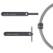 Moshi Integra USB-C to Lightning Cable 90-Degree - сертифициран USB-C към Lightning кабел за Apple устройства с Lightning порт (150 см) (сив) 3