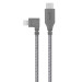 Moshi Integra USB-C to Lightning Cable 90-Degree - сертифициран USB-C към Lightning кабел за Apple устройства с Lightning порт (150 см) (сив) 1