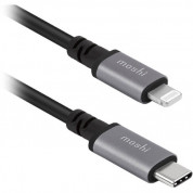 Moshi USB-C to Lightning Cable 3m - сертифициран (MFI) USB-C към Lightning кабел за Apple устройства с Lightning порт (300см) (черен) 1