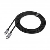 Moshi USB-C to Lightning Cable 3m - сертифициран (MFI) USB-C към Lightning кабел за Apple устройства с Lightning порт (300см) (черен)