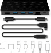 TwelveSouth StayGo USB-C Hub - мултифункционален хъб с Ethernet, HDMI, USB-C, USB 3.0 и четец за карти за MacBook (черен) 2