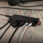 TwelveSouth StayGo USB-C Hub to Ethernet, HDMI, 3x USB 3.0 and Card Reader (black) 3