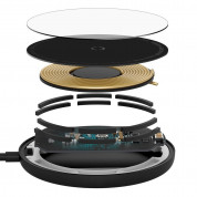 Baseus Simple Mini Magnetic Wireless Charger 15W (WXJK-F01) - поставка (пад) за безжично зареждане за iPhone с Magsafe и Qi съвместими устройства (черен) 5