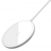 Baseus Simple Mini Magnetic Wireless Charger 15W (WXJK-F02) (white) 3