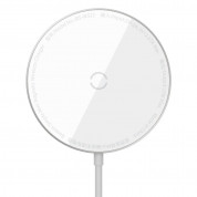 Baseus Simple Mini Magnetic Wireless Charger 15W (WXJK-F02) (white) 1
