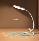 Baseus Comfort Reading Charging Uniform Light Hose Desk Lamp (DGYR-02) - настолна LED лампа с гъвкаво рамо (бяла светлина) 13