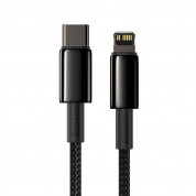 Baseus Tungsten Gold Lightning to USB-C PD 20W Data Cable (CATLWJ-01) - PD 20W USB-C към Lightning кабел за Apple устройства с Lightning порт (100 см) (черен) 1