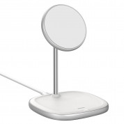 Baseus Magnetic Wireless Qi Charging Stand 15W (WXSW-02) (white) 1