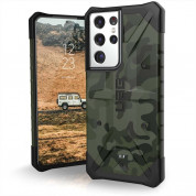 Urban Armor Gear Pathfinder Case - удароустойчив хибриден кейс за Samsung Galaxy S21 Ultra (зелен камуфлаж)