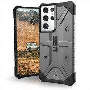 Urban Armor Gear Pathfinder Case - удароустойчив хибриден кейс за Samsung Galaxy S21 Ultra (сребрист)