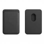 Tel Protect MagPocket - кожен портфейл (джоб) за прикрепяне към iPhone 12 mini, iPhone 12, iPhone 12 Pro, iPhone 12 Pro Max (черен)