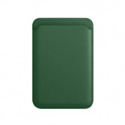 Tel Protect MagPocket - кожен портфейл (джоб) за прикрепяне към iPhone 12 mini, iPhone 12, iPhone 12 Pro, iPhone 12 Pro Max (зелен)