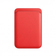 Tel Protect MagPocket - кожен портфейл (джоб) за прикрепяне към iPhone 12 mini, iPhone 12, iPhone 12 Pro, iPhone 12 Pro Max (червен)