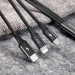 Baseus Rapid 3-in-1 USB Cable (CAMLT-SU01) - универсален USB кабел с Lightning, microUSB и USB-C конектори (120 см) (черен) 8