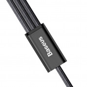 Baseus Rapid 3-in-1 USB Cable (CAMLT-SU01) - универсален USB кабел с Lightning, microUSB и USB-C конектори (120 см) (черен) 4