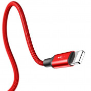 Baseus Rapid 3-in-1 USB Cable (CAMLT-SU09) - универсален USB кабел с Lightning, microUSB и USB-C конектори (120 см) (червен) 5