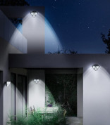 Baseus 4x Outdoor Garden Solar Street LED Lamp with a Motion Sensor (DGNEN-B01) - 4 броя външни соларни LED лампи (черен) 12
