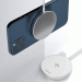 Dudao USB-C Magnetic Wireless Qi Charger 15W with 20W wall charger - поставка (пад) за безжично зареждане и захранване за ел. мрежа за iPhone с Magsafe (бял) 8