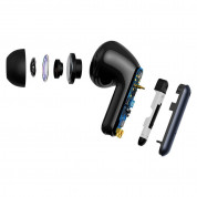 Baseus SIMU S1 Pro TWS ANC Headset (NGS1P-0A) - безжични Bluetooth слушалки със зареждащ кейс за мобилни устройства (тъмносив) 4