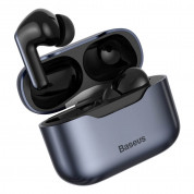 Baseus SIMU S1 Pro TWS ANC Headset (NGS1P-0A) - безжични Bluetooth слушалки със зареждащ кейс за мобилни устройства (тъмносив)
