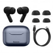 Baseus SIMU S1 Pro TWS ANC Headset (NGS1P-0A) - безжични Bluetooth слушалки със зареждащ кейс за мобилни устройства (тъмносив) 17