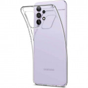 Spigen Liquid Crystal Case - тънък качествен силиконов (TPU) калъф за Samsung Galaxy A32 4G (прозрачен)  1