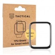 Tactical TPU Shield 3D Film - защитно покритие с извити ръбове за дисплея на Apple Watch 44мм (черен-прозрачен)