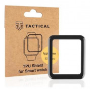 Tactical TPU Shield 3D Film - защитно покритие с извити ръбове за дисплея на Apple Watch 42мм (черен-прозрачен)