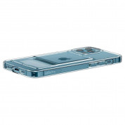 Spigen Crystal Slot Case - силиконов (TPU) кейс с отделение за кр. карти за iPhone 12 Pro Max (прозрачен) 7