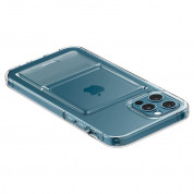 Spigen Crystal Slot Case - силиконов (TPU) кейс с отделение за кр. карти за iPhone 12, iPhone 12 Pro (прозрачен) 5