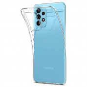 Spigen Liquid Crystal Case - тънък качествен силиконов (TPU) калъф за Samsung Galaxy A52 (прозрачен)  2