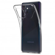 Spigen Liquid Crystal Case - тънък качествен силиконов (TPU) калъф за Samsung Galaxy A72 (прозрачен)  5