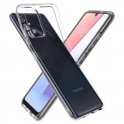 Spigen Liquid Crystal Case - тънък качествен силиконов (TPU) калъф за Samsung Galaxy A72 (прозрачен)  4