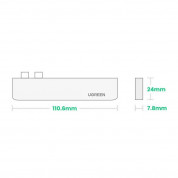 Ugreen Multifunctional Hub 2x USB-C - мултифункционален хъб за свързване на допълнителна периферия за MacBook Pro (тъмносив) 8