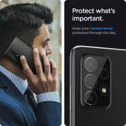 Spigen Optik Lens Protector - комплект 2 броя предпазни стъклени протектори за камерата на Samsung Galaxy A52 (черен)  1