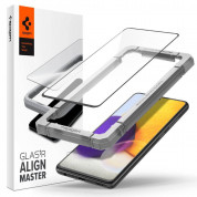 Spigen Glass.Tr Align Master Full Cover Tempered Glass - калено стъклено защитно покритие за целия дисплей на Samsung Galaxy A52 (черен-прозрачен)