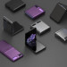 Ringke Slim PC Case - поликарбонатов кейс за Samsung Galaxy Z Flip (черен) 7