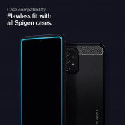 Spigen Glass.Tr Align Master Full Cover Tempered Glass - калено стъклено защитно покритие за целия дисплей на Samsung Galaxy A72 (черен-прозрачен) 6