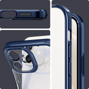 Spigen Optik Crystal Case - тънък силиконов (TPU) калъф за iPhone 12 (син-прозрачен) 3