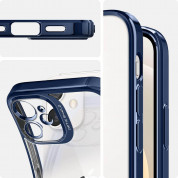 Spigen Optik Crystal Case - тънък силиконов (TPU) калъф за iPhone 12 mini (син-прозрачен) 3