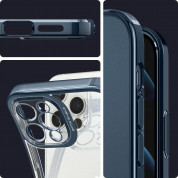 Spigen Optik Crystal Case - тънък силиконов (TPU) калъф за iPhone 12 Pro (син-прозрачен) 4