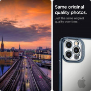 Spigen Optik Crystal Case - тънък силиконов (TPU) калъф за iPhone 12 Pro (син-прозрачен) 5