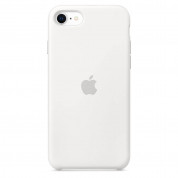 Apple Silicone Case - оригинален силиконов кейс за iPhone SE (2020) iPhone 8, iPhone 7 (бял)