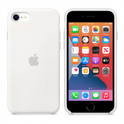 Apple Silicone Case - оригинален силиконов кейс за iPhone SE (2022), iPhone SE (2020), iPhone 8, iPhone 7 (бял) 3