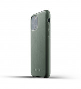 Mujjo Full Leather Case - кожен (естествена кожа) кейс за iPhone 11 Pro (тъмнозелен) 2
