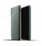 Mujjo Full Leather Case - кожен (естествена кожа) кейс за iPhone 11 Pro (тъмнозелен)